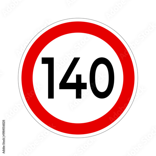 Speed Limit 140, Vector Sign