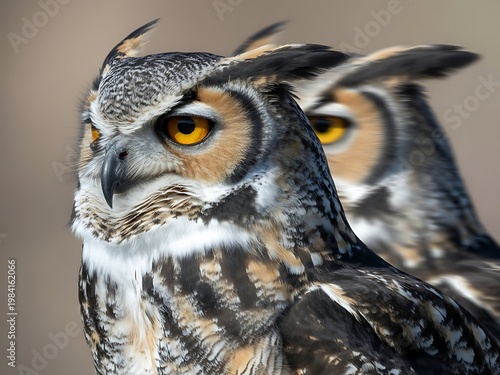 Owl with Motion Delay Effect