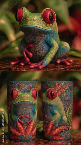 Red Eyed Tree Frog Illustration