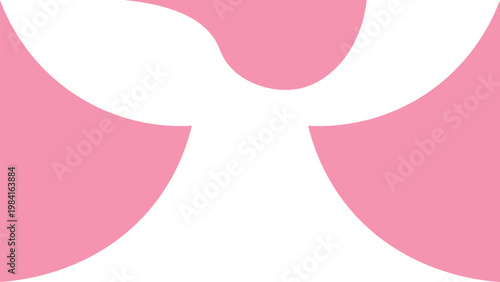 Minimalist whale tail silhouette in white on pink background modern abstract marine vector illustration design