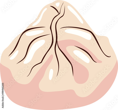 Illustration of a Steamed Dumpling