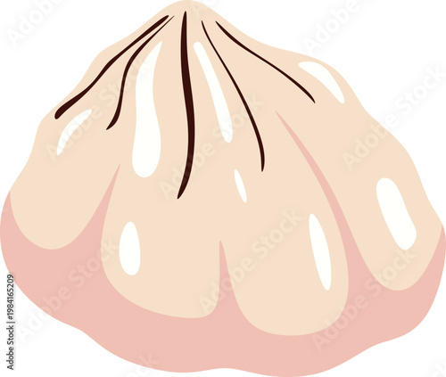 Illustration of a Steamed Dumpling