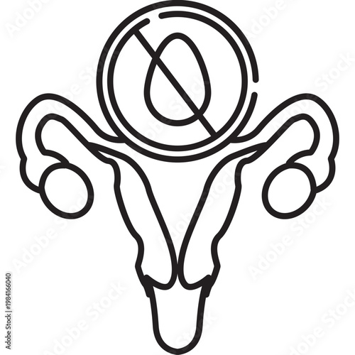 Female Reproductive System Infertility and Contraception Icon