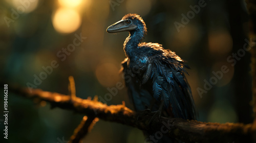 Microraptor, a prehistoric creature