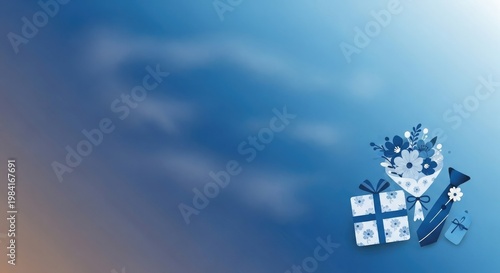 Robotic figure with a glowing face and holding digital tablets in a blurred background