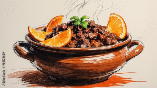 Feijoada in Ceramic Pot