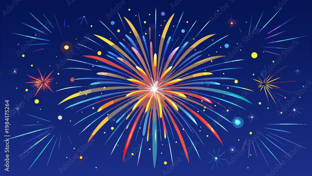 Fototapeta premium fireworks over the night sky