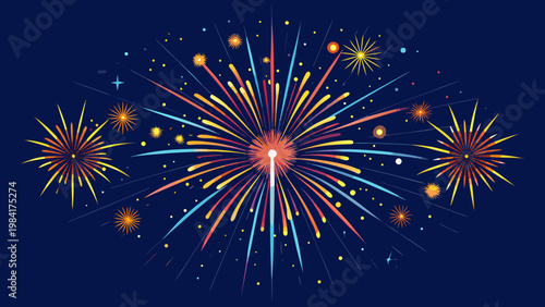 fireworks on the night sky