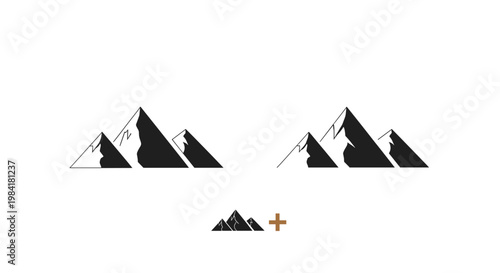 A clean, minimalist triangle illustration. Perfect for design projects requiring a modern, abstract shape; conveys direction, stability, or progress.