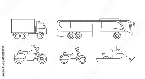 Vehicles on Land and Water Transportation.