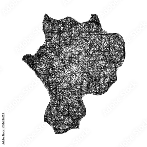 Sketch Nigde outline map design