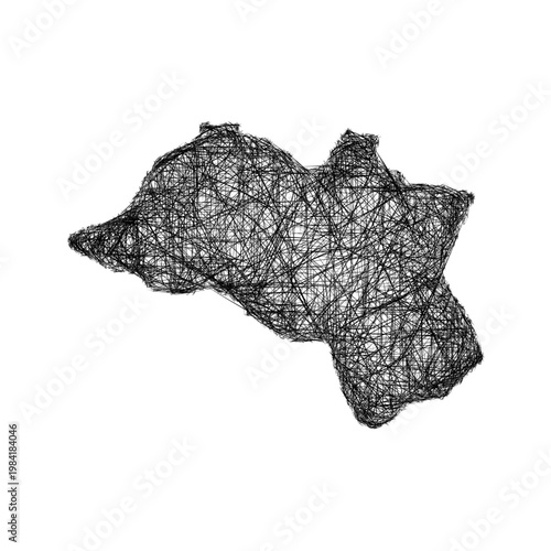 Sketch Ordu outline map design