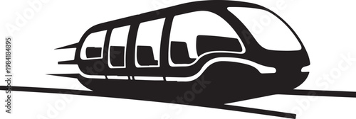 Fishing boat, industrial vessel, silhouette icon, black and white graphic