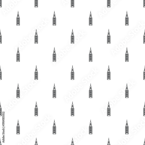 Big ben clock tower creating a seamless pattern, representing london architecture