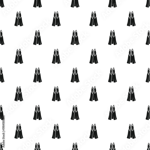 Repeating black and white pattern showing traditional japanese samurai uniform kimonos