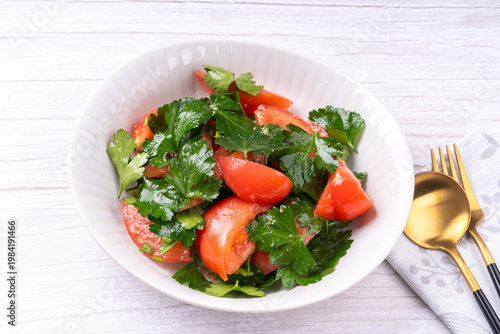 イタリアンパセリのトマトサラダ