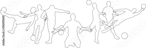 Silhouette soccer football ...