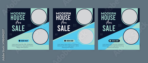 Real Estate Social Media Post Template, Editable Banner Template With Dream Home Post Social