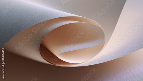 Delicate layers of pastel-colored paper create a flowing, abstract composition.