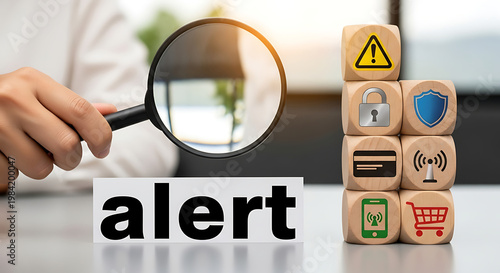 a magnifying glass focusing on a word to represent search and finding information