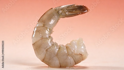 Fresh Raw Peeled Shrimp with Tail On a Prime Ingredient for Healthy Seafood Cuisine