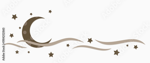 A symbol with the moon and stars.