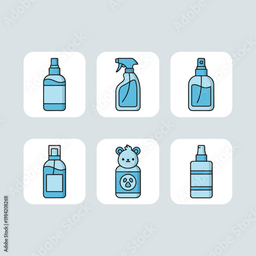 Collection of isometric vector illustrations showing light beige fabric or dough sheets including flat stacks, rolled cylinders, a prepared dish and a friendly cartoon mascot character.