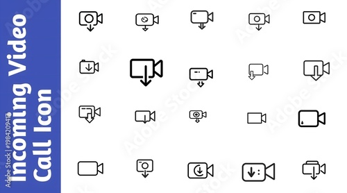 Incoming Video Call Icon Set 