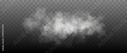 Soft Misty Smoke Layer with Volumetric Look Isolated on Transparent Background for Overlay and Compositing