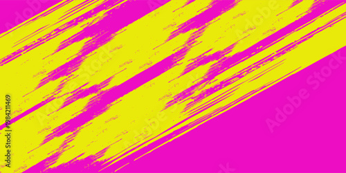 Grunge brush Neon colored urban punk background with halftone texture neon scratch