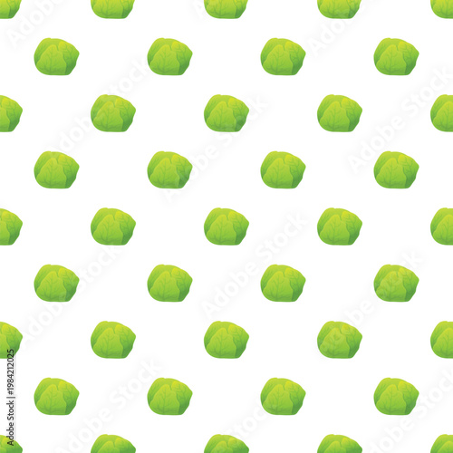 Green cabbage heads creating a uniform food vegetable texture tiling
