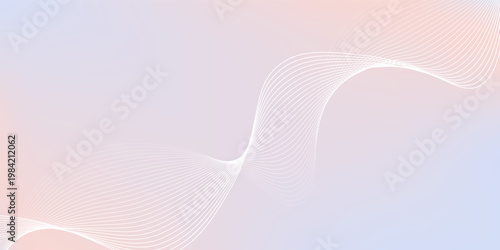 Vector pastel purple gradient background with white subtle wavy lines - futuristic minimalist vector illustration. digital elegant. texture