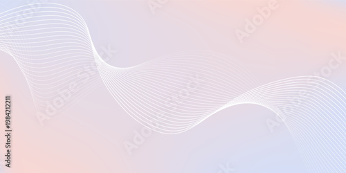 Vector pastel purple gradient background with white subtle wavy lines - futuristic minimalist vector illustration. digital elegant. texture