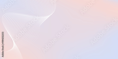Vector pastel purple gradient background with white subtle wavy lines - futuristic minimalist vector illustration. digital elegant. texture