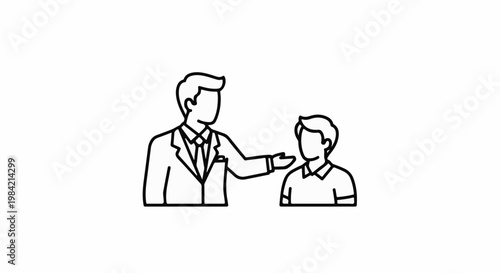 Mentor guides a younger person, symbolizing guidance and growth