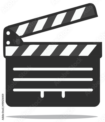 Movie Clapperboard Open and Ready for Filming Production