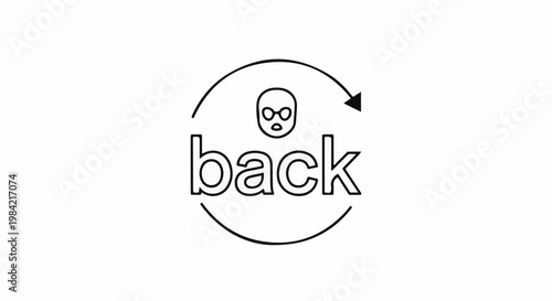 Icon showing a ski mask and the word "back" with a circular arrow