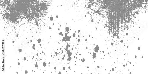 Abstract splashes of grayscale watercolor or ink splatters on a canvas, create an appealing, textured background design. It has a high-resolution.