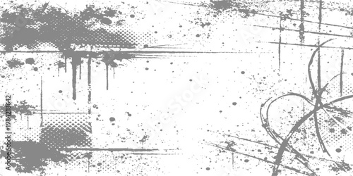 Abstract monochrome distressed grunge-style background. capturing a dynamic interplay of textures and patterns.