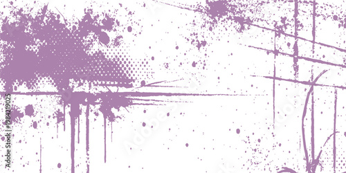 Abstract an artistic, grungy background with a blend of textures, splatters, and dynamic lines create a feeling of urban or industrial texture.