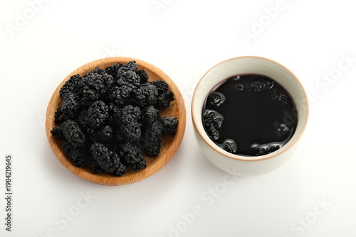 Red dates, dried mulberries, and mulberry tea