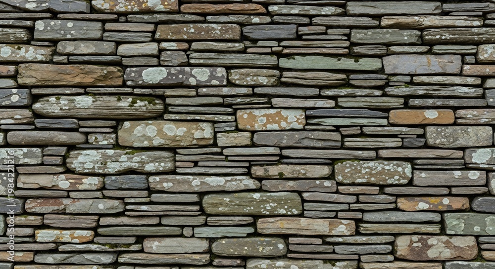 Fototapeta premium Rustic Stone Wall Texture Background with Natural Rock Patterns.