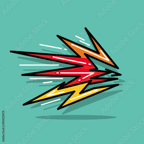 Speed Motion Burst and Comic Explosion Vector Illustration in Pop Art Style