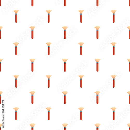 Cosmetic brushes arrayed in an organized pattern, symbolizing beauty and styling tools