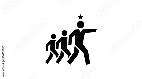 People Running to Target Goal Success.