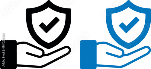 Digital and traditional handshake with security shields representing trust and safety