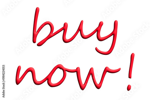 Foto Buy now lettering 3d word Template for marketing ad, print, web, banner, poster,