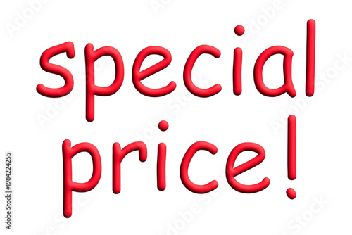 Special price lettering 3d word Template for marketing ad, print, web, banner, poster, flyer
