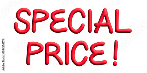 Special price lettering 3d word Template for marketing ad, print, web, banner, poster, flyer