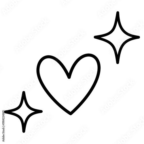 heart with star vectors 